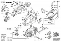 Bosch 3 600 HB9 803 Advancedrotak 36-890 Lawnmower 36 V / Eu Spare Parts